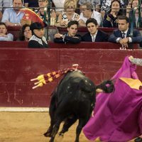 Froilán y Gonzalo Caballero en una corrida de toros en Zaragoza