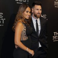 Leo Messi y Antonella Roccuzzo en gala de los Premios The Best Fifa 2017