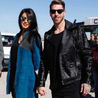 Pilar Rubio y Sergio Ramos llegando a la gala de los Premios The Best Fifa 2017