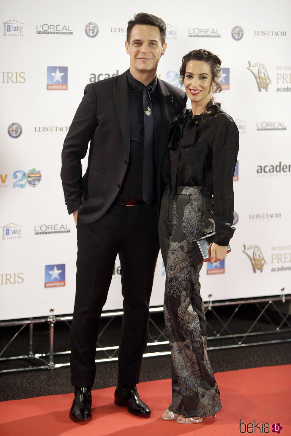 Christian Gálvez y Almudena Cid en los Premios Iris 2017