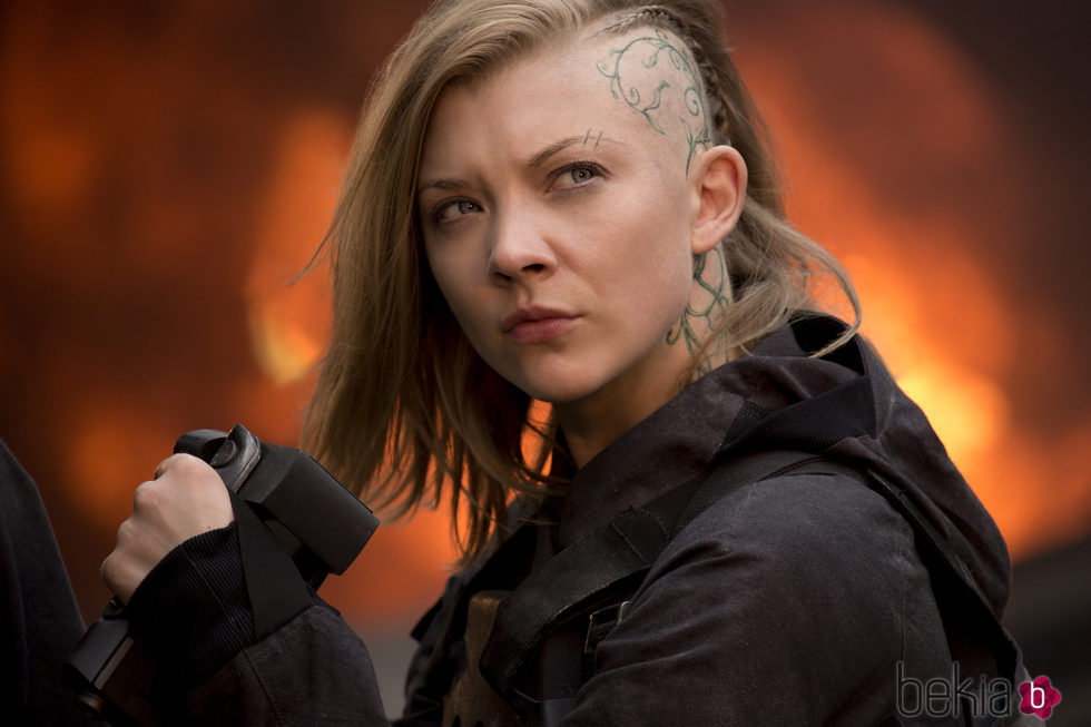 Natalie Dormer interpretando a Cressida en 'Los Juegos del hambre'