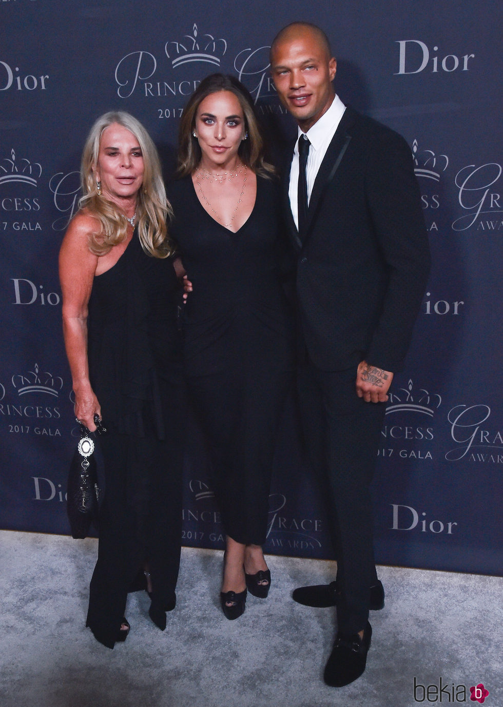 Tina Green, Chloe Green y Jeremy Meeeks en los Premios Princesa Grace 2017