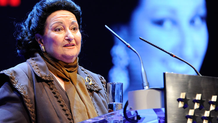 Montserrat Caballé en la entrega de los premios cultura y medalla