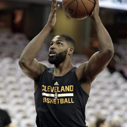 Tristan Thompson en un partido de la NBA