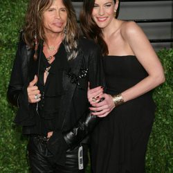 Steven Tyler y Liv Tyler en una fiesta de Vanity Fair