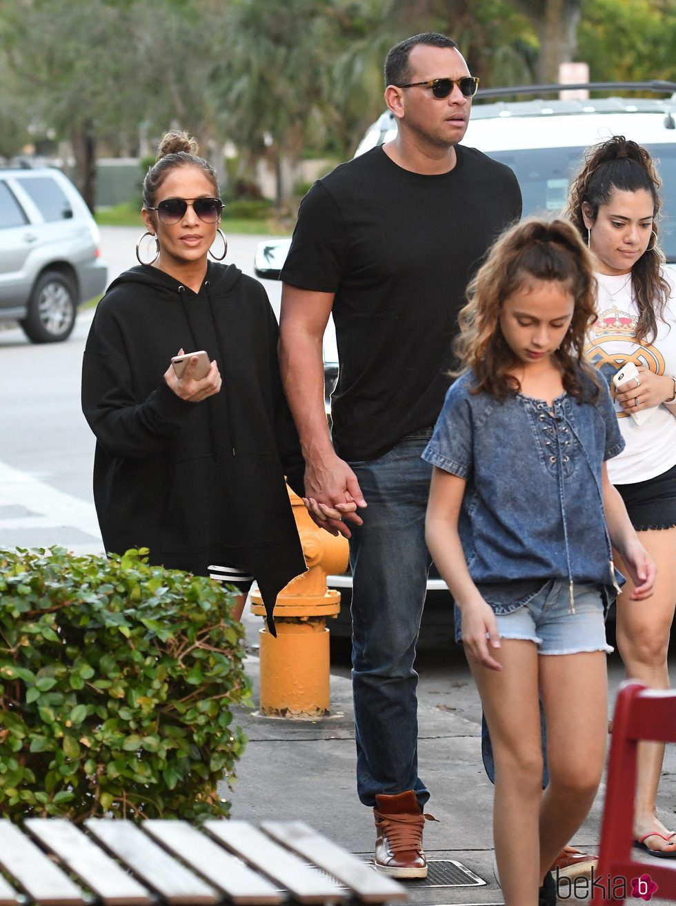 Jennifer Lopez y Alex Rodriguez en familia por Florida