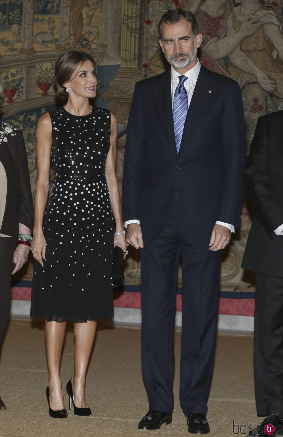 Los Reyes Felipe y Letizia en la cena con la que fueron agasajados por el presidente de Israel en El Pardo