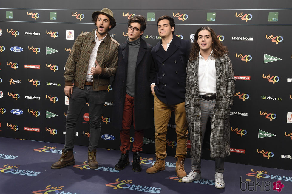 Morat en la alfombra roja de los 40 Principales Music Awards 2017