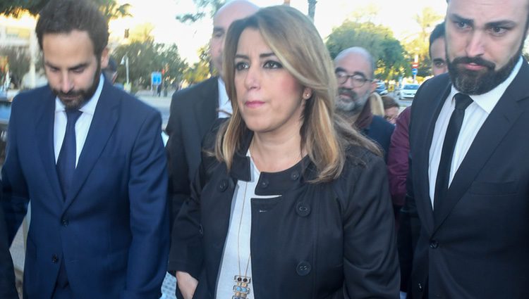 Susana Díaz en la capilla ardiente de Chiquito de la Calzada