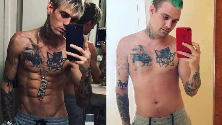 Aaron Carter vuelve a mostrar su cambio físico