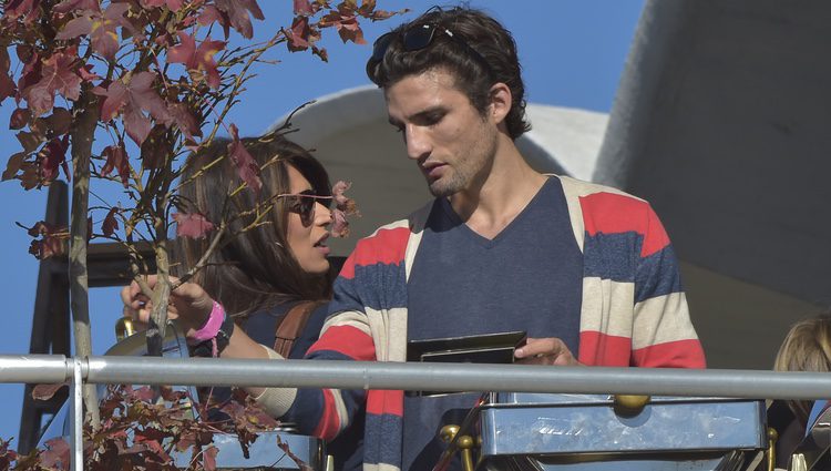 Sonia Ferrer con su novio Nahuel en el Hipódromo de la Zaruela