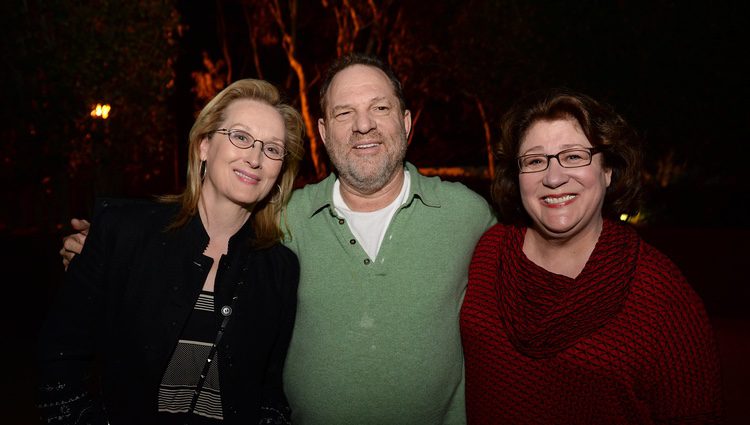 Harvey Weinstein, Meryl Streep y Margo Martindale promocionando 'August: Osage County'