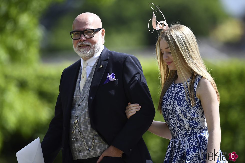 Gary Goldsmith con su hija Tallulah en la boda de Pippa Middleton y James Matthews