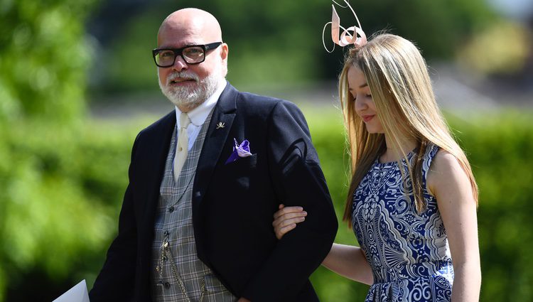 Gary Goldsmith con su hija Tallulah en la boda de Pippa Middleton y James Matthews