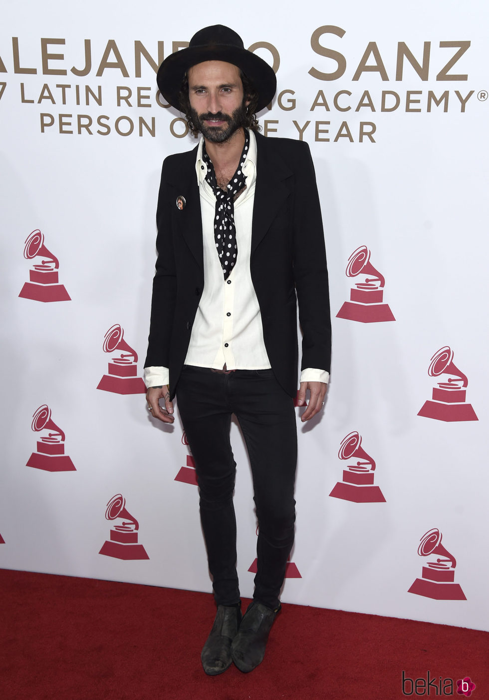 Leiva en la entrega del Premio Persona del Año 2017 de los Grammy Latinos