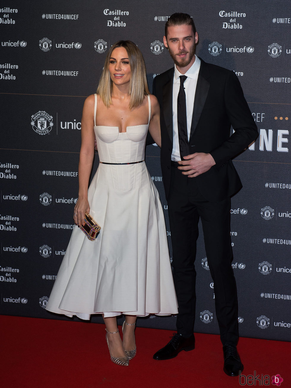 David de Gea y Edurne en una cena benéfica de Unicef