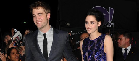 Robert Pattinson y Kristen Stewart en el estreno de 'Amanecer. Parte 1' en Los Ángeles