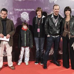 Jorge Sanz, Pedro Larrañaga y Maribel Verdú en el estreno de Zarkana