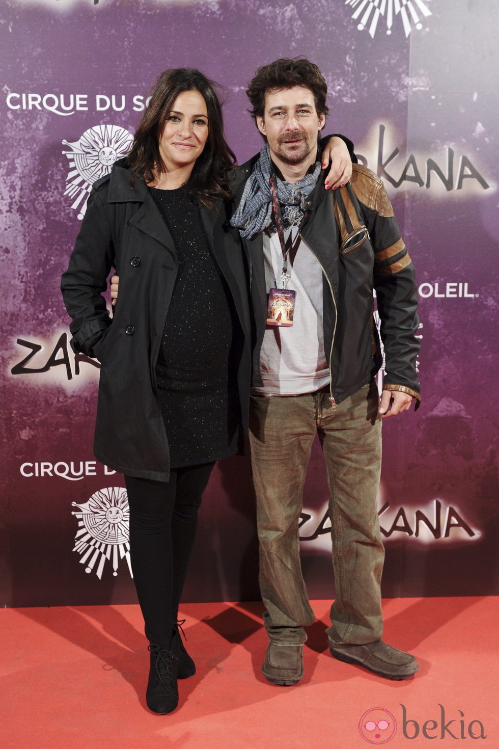 Melani Olivares y Roberto Drago en el estreno de Zarkana