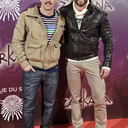 Raúl Peña y Félix Gómez en el estreno de Zarkana