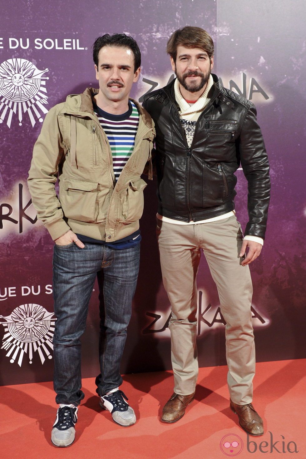 Raúl Peña y Félix Gómez en el estreno de Zarkana