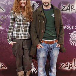 María Castro y Leandro Rivera en el estreno de Zarkana