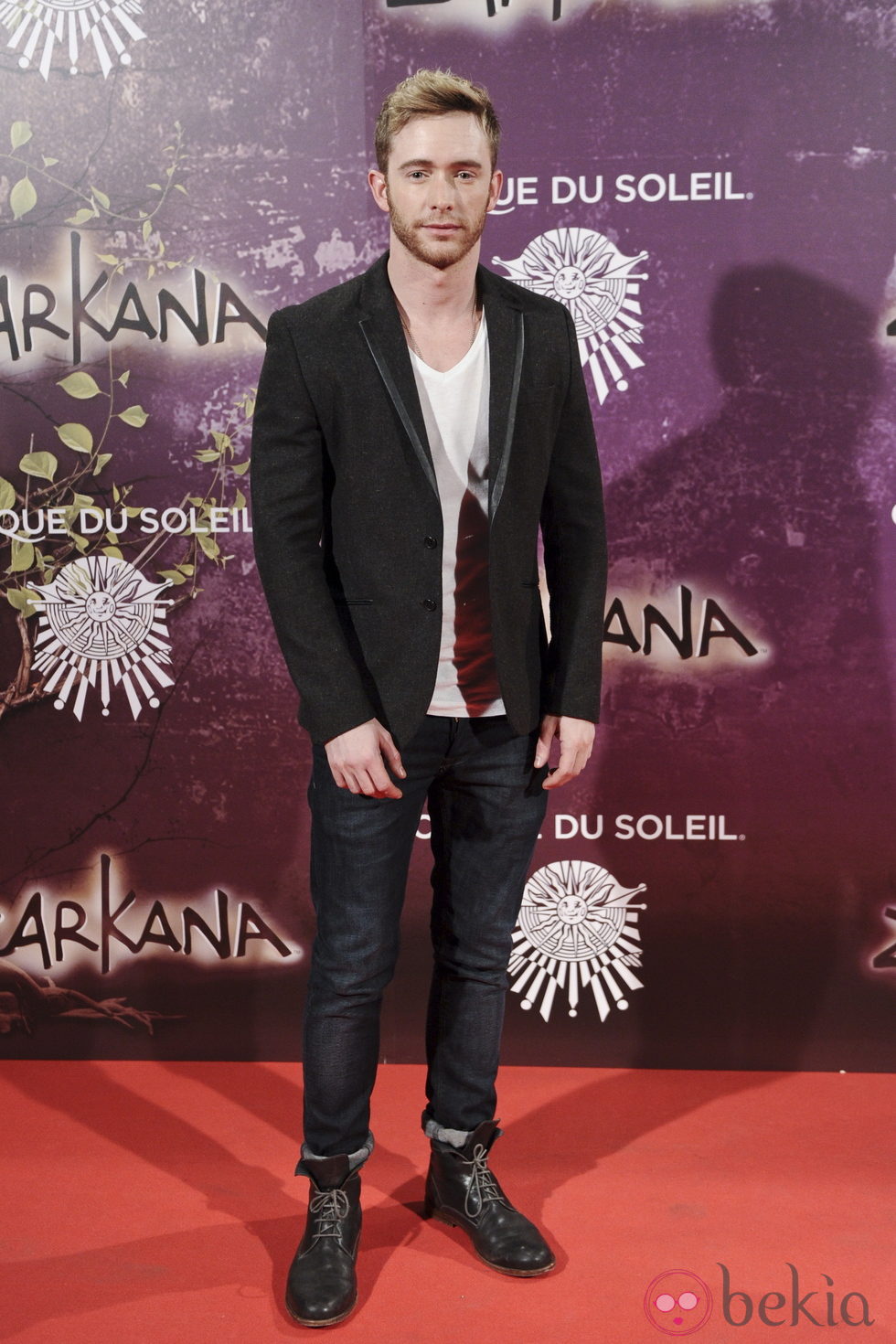 Pablo Rivero en el estreno de Zarkana