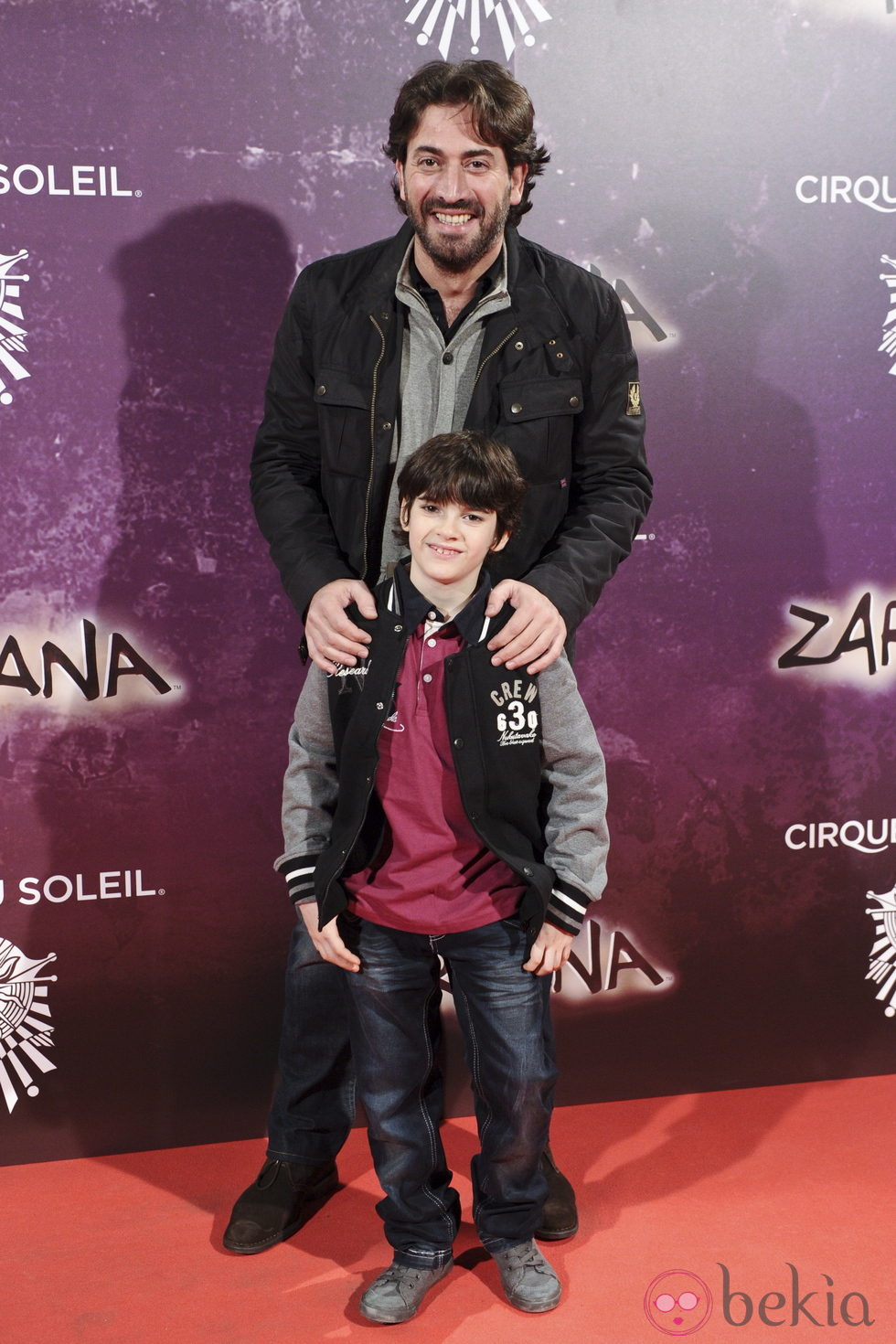 Antonio Garrido y Daniel Avilés en el estreno de Zarkana