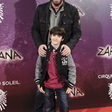 Antonio Garrido y Daniel Avilés en el estreno de Zarkana