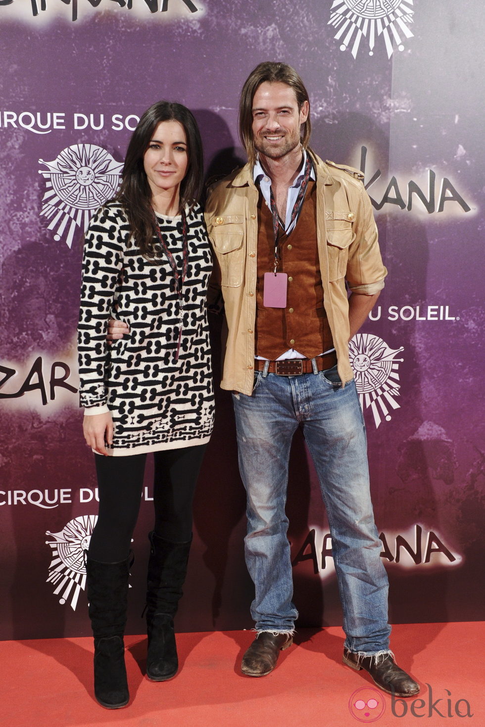 María Cotiello y William Miller en el estreno de Zarkana