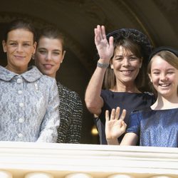 Estefanía y Carolina de Mónaco, Alexandra de Hannover y Carlota Casiraghi en el Día Nacional de Mónaco