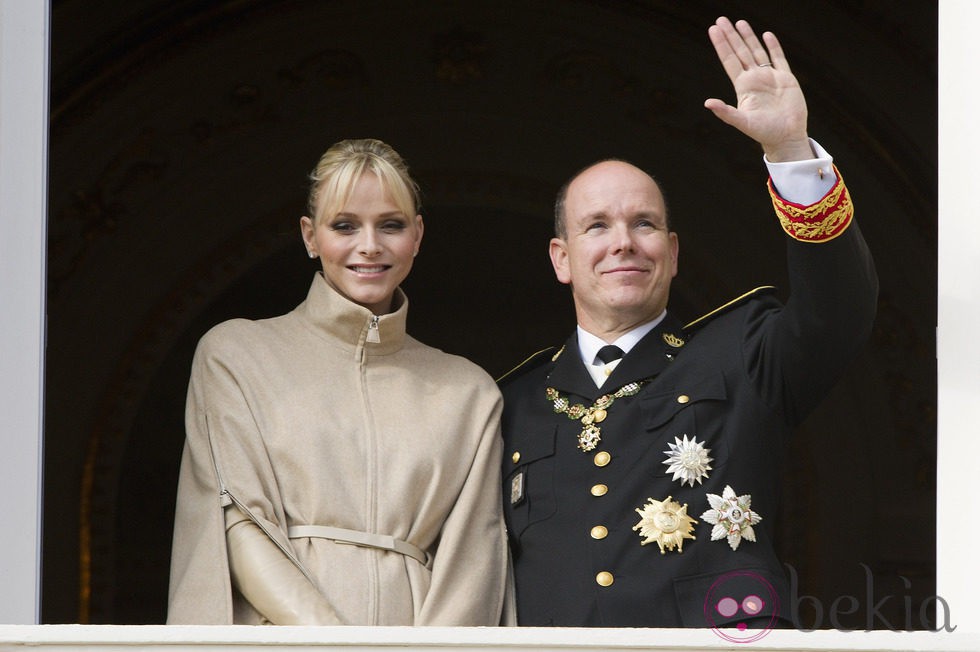 Los Príncipes Alberto y Charlene de Mónaco en el Día Nacional de Mónaco