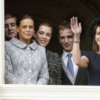 Carolina de Mónaco y sus hijos y la Princesa Estefanía en el Día Nacional de Mónaco