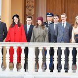 Andrea, Carlota y Pierre Casiraghi con Beatrice Borromeo y Tatiana Santo Domingo en el Día Nacional de Mónaco