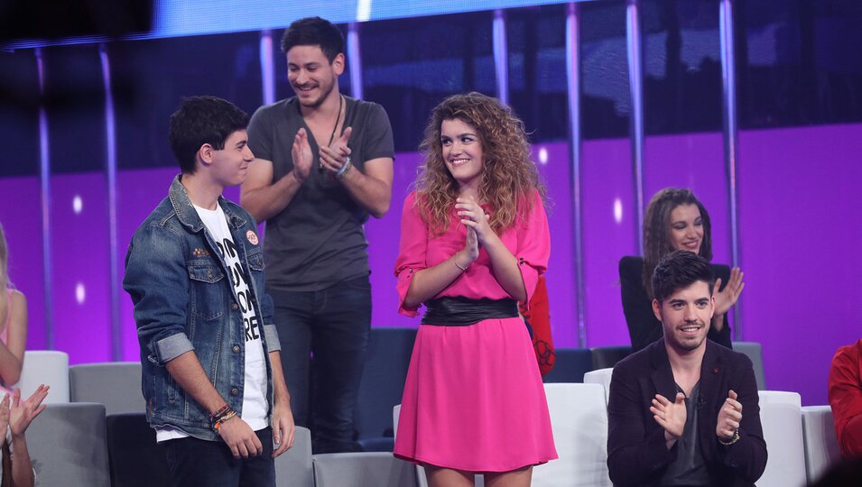 Alfred, Cepeda y Amaia antes de conocer el favorito en la Gala 5 de 'OT 2017'