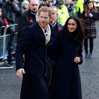 Meghan Markle y el Príncipe Harry en su primer acto público tras comprometerse