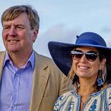 Los Reyes Guillermo y Máxima de Holanda visitando St. Eustatius