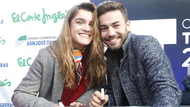 Amaia y Agoney en la firma de discos de 'OT 2017' en Madrid