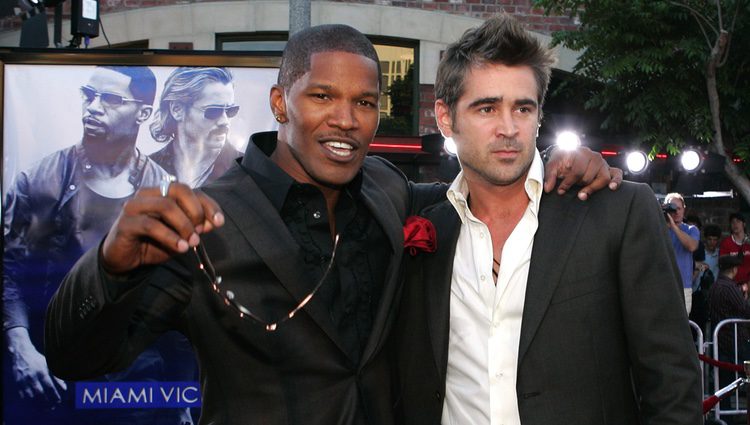 Jamie Foxx y Colin Farrell en el estreno de 'Miami Vice'