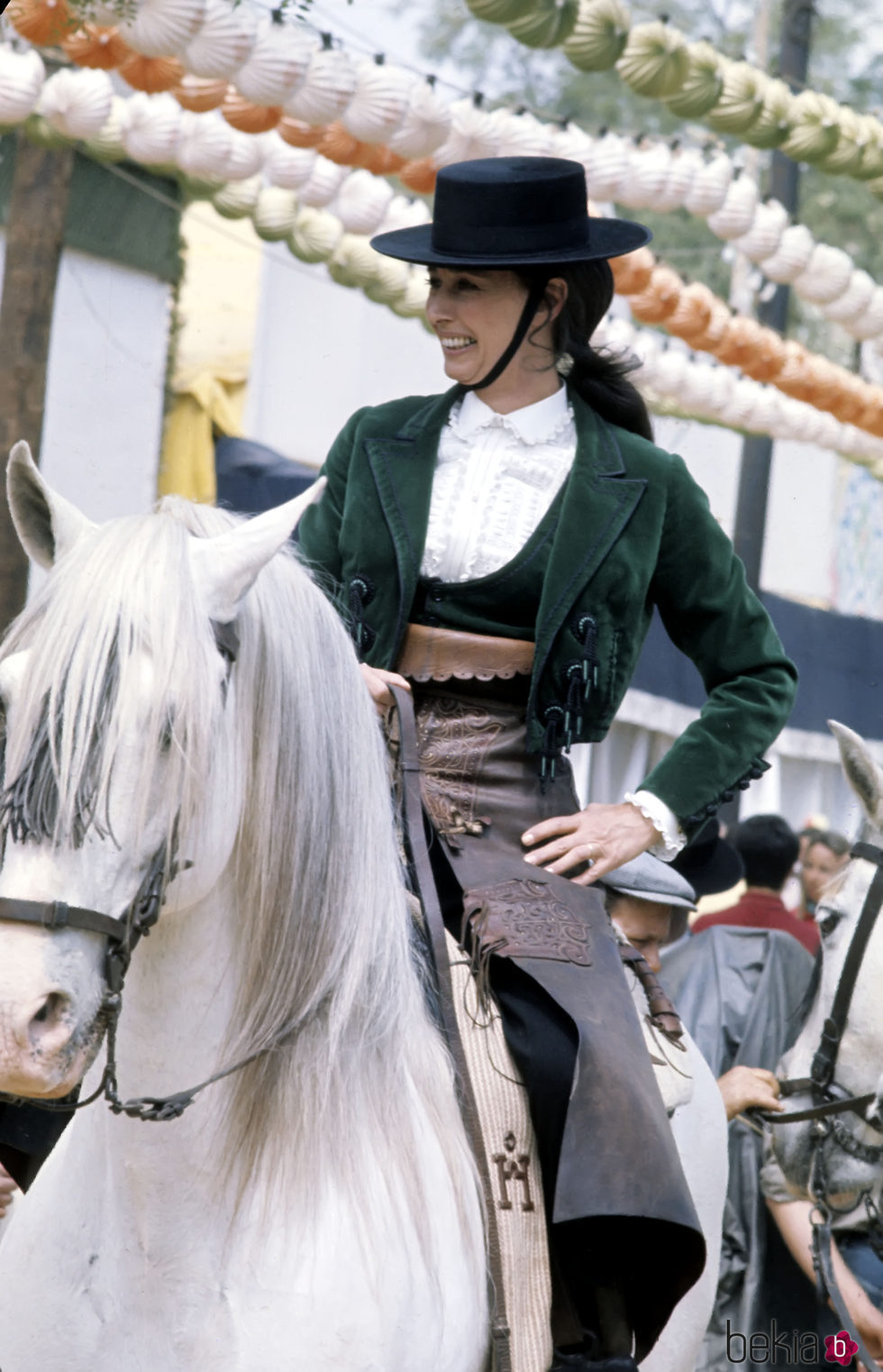 Aline Griffith de joven en la Feria de Sevilla