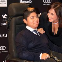 Isabel Gemio con su hijo Gustavo en los Premios Ondas 2017