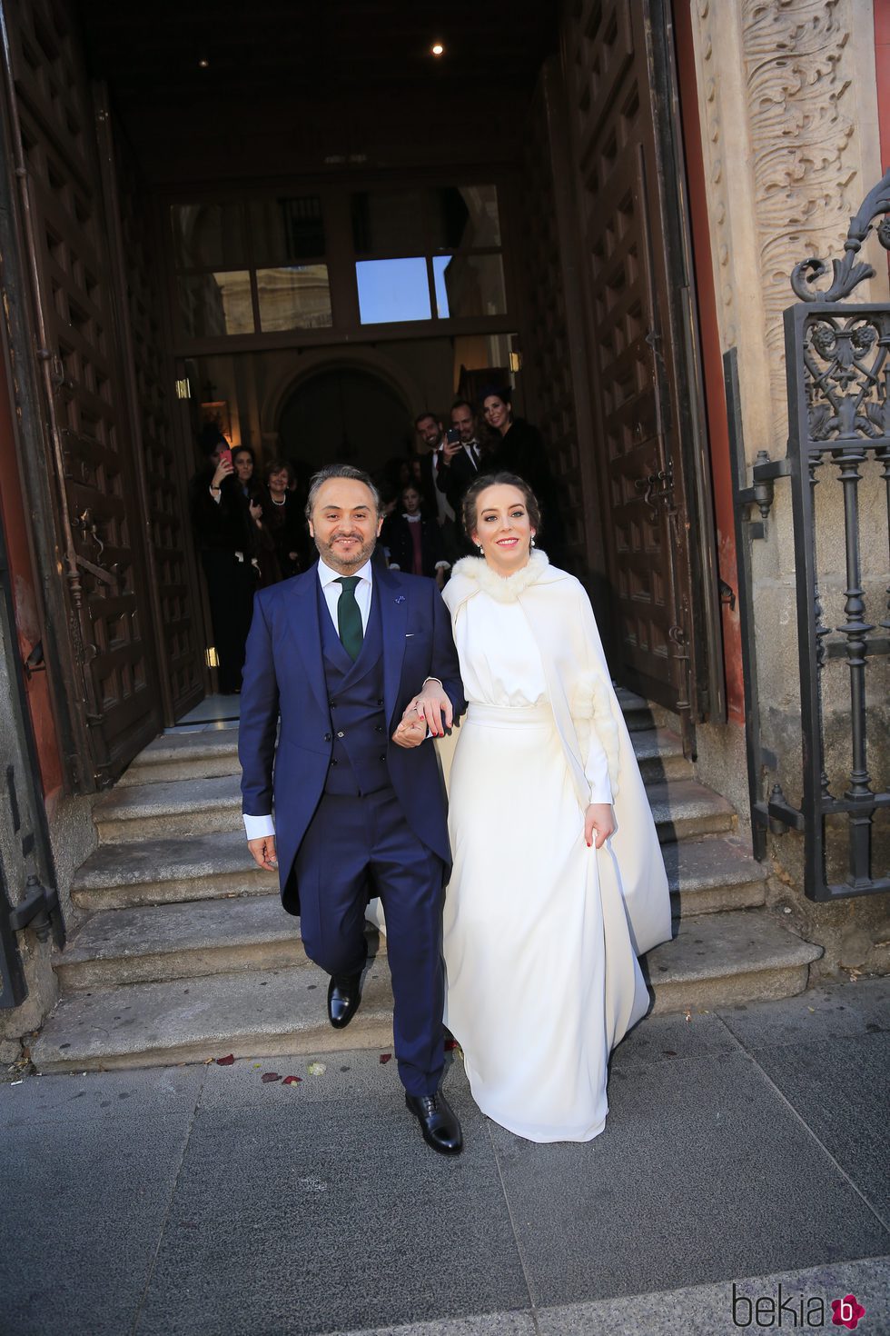 Enrique Rubio y María Escrivá de Balaguer en su boda