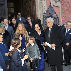 Paulina Rubio con su madre y su hijo en la boda de su hermano Enrique Rubio con María Escrivá de Balaguer