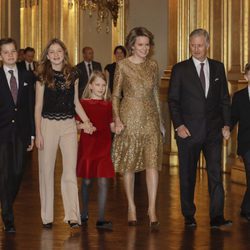 Los Reyes de Bélgica y sus hijos en el concierto de Navidad 2017 en el Palacio Real de Bruselas