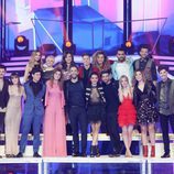 Los concursantes de 'OT 2017' en la Gala de Navidad