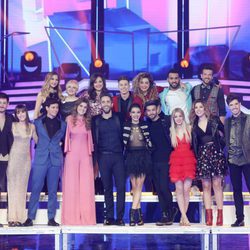 Los concursantes de 'OT 2017' en la Gala de Navidad