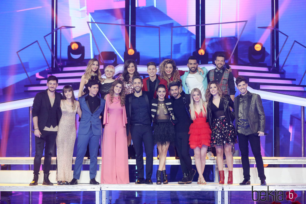 Los concursantes de 'OT 2017' en la Gala de Navidad