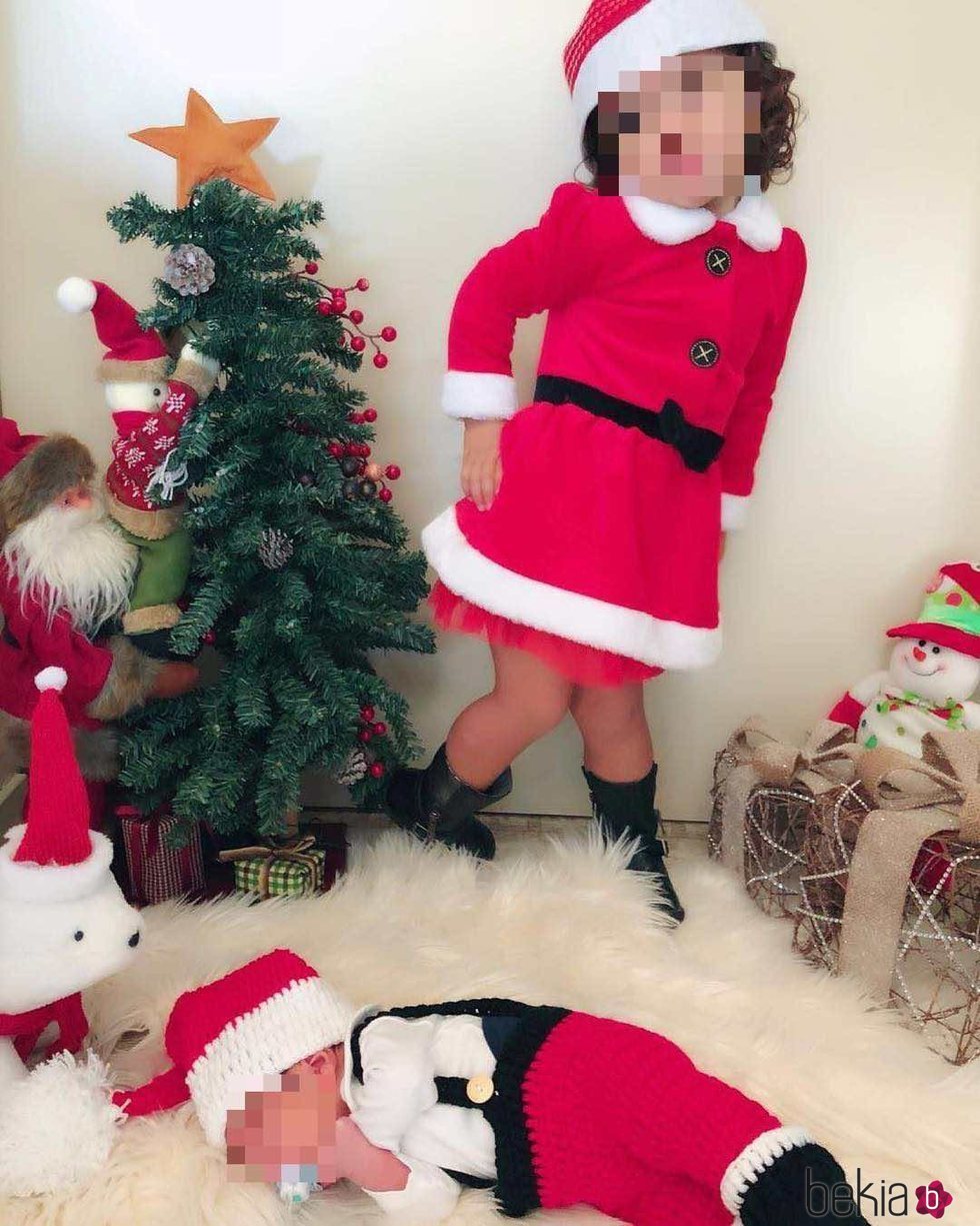 Los hijos de Tamara Gorro y Ezequiel Garay en Navidad