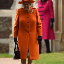 La Reina Isabel en la Misa de Navidad 2017 en Sandringham