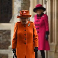 La Reina Isabel en la Misa de Navidad 2017 en Sandringham